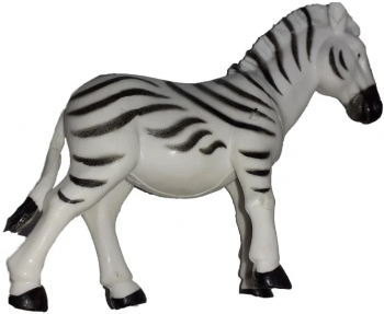 Figurina zebra 10 cm Unikatoy 243901-4 Alb 