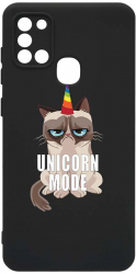 Husa Bestcase comp cu Samsung Galaxy A21s Grumpy Unicorn Mode SLIM 1.2MM Microfibra prot cam PB 654 