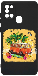 Husa Bestcase comp cu Samsung Galaxy A21s Summer Car SLIM 1.2MM Microfibra prot cam PB 814 