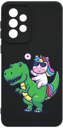 Husa Bestcase comp cu Samsung Galaxy A52s 5G Dino Rider Unicorn SLIM 1.2MM Microfibra prot cam PB 993 