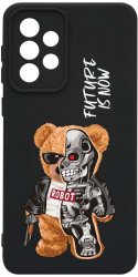 Husa Bestcase comp cu Samsung Galaxy A52 Half Robot Half Teddy Bear SLIM 1.2MM Microfibra prot cam PB 931 