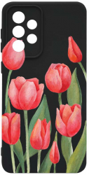 Husa Bestcase comp cu Samsung Galaxy A33 5G Red Tulips SLIM 1.2MM Microfibra prot cam PB 633 