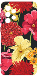 Husa Bestcase comp cu Samsung Galaxy A33 5G Red Yellow Flowers SLIM 1.2MM Microfibra prot cam PB 634 