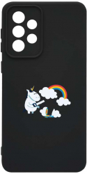 Husa Bestcase comp cu Samsung Galaxy A52s 5G Unicorn Rainbow SLIM 1.2MM Microfibra prot cam PB 527 