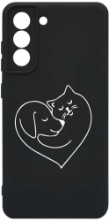 Husa Bestcase comp cu Samsung Galaxy S21 FE Dog And Cat Love SLIM 1.2MM Microfibra prot cam PB 739 