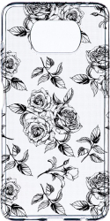 Husa Bestcase comp cu Xiaomi Poco X3 Pro / Poco X3 Black Roses 2MM Soft Silicon prot cam T 1045 