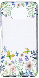 Husa Bestcase comp cu Xiaomi Poco X3 Pro / Poco X3 Butterfly Flowers 2MM Soft Silicon prot cam T 95 