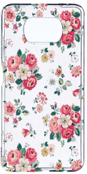 Husa Bestcase comp cu Xiaomi Poco X3 Pro / Poco X3 Pastel Colors Collection Flowers 2MM Soft Silicon prot cam T 511 