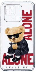Husa Bestcase comp cu Xiaomi Redmi 10C Leave Me Alone Teddy Bear 2MM Soft Silicon prot cam T 922 