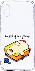 Husa Bestcase comp cu Xiaomi Redmi 9A / Redmi 9AT Im Sick Of Everything 2MM Soft Silicon prot cam T 999 