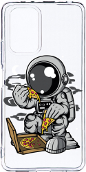 Husa Bestcase comp cu Xiaomi Redmi Note 10 Pro Max Astronaut Pizza 2MM Soft Silicon prot cam T 1004 