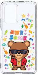 Husa Bestcase comp cu Xiaomi Redmi Note 10 Pro Max Awesome Teddy Bear 2MM Soft Silicon prot cam T 921 