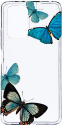 Husa Bestcase comp cu Xiaomi Redmi Note 10 4G Beautiful Blue Butterflies 2MM Soft Silicon prot cam T 991 