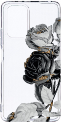 Husa Bestcase comp cu Xiaomi Redmi Note 10 4G Black Rose 2MM Soft Silicon prot cam T 990 