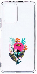 Husa Bestcase comp cu Xiaomi Redmi Note 10S Flowers 2MM Soft Silicon prot cam T 641 
