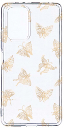 Husa Bestcase comp cu Xiaomi Redmi Note 10 Pro Max Gold Butterfly 2MM Soft Silicon prot cam T 919 