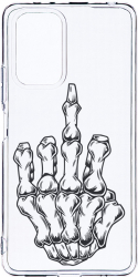 Husa Bestcase comp cu Xiaomi Redmi Note 10 4G Skeleton Hand FU 2MM Soft Silicon prot cam T 965 