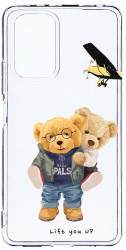 Husa Bestcase comp cu Xiaomi Redmi Note 10 Pro Teddy Bear Lift me up 2MM Soft Silicon prot cam T 933 