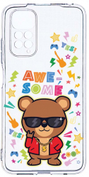 Husa Bestcase comp cu Xiaomi Redmi Note 11s 4G Awesome Teddy Bear 2MM Soft Silicon prot cam T 921 