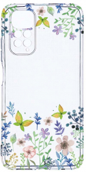 Husa Bestcase comp cu Xiaomi Redmi Note 11s 4G Butterfly Flowers 2MM Soft Silicon prot cam T 95 