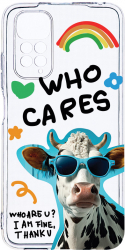 Husa Bestcase comp cu Xiaomi Redmi Note 11s 4G Cool Cow - Who Cares 2MM Soft Silicon prot cam T 975 