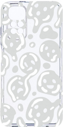 Husa Bestcase comp cu Xiaomi Redmi Note 11s 4G Gray Acid Smiley 2MM Soft Silicon prot cam T 1000 
