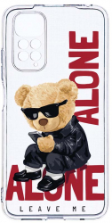 Husa Bestcase comp cu Xiaomi Redmi Note 11s 4G Leave Me Alone Teddy Bear 2MM Soft Silicon prot cam T 922 