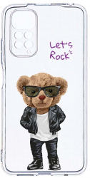 Husa Bestcase comp cu Xiaomi Redmi Note 11s 4G Lets Rock Teddy Bear 2MM Soft Silicon prot cam T 929 