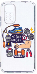 Husa Bestcase comp cu Xiaomi Redmi Note 11s 4G No Pain No Gain 2MM Soft Silicon prot cam T 783 
