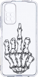 Husa Bestcase comp cu Xiaomi Redmi Note 11s 4G Skeleton Hand FU 2MM Soft Silicon prot cam T 965 
