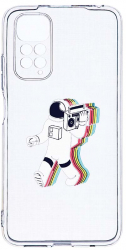 Husa Bestcase comp cu Xiaomi Redmi Note 11 4G Walk On Moon 2MM Soft Silicon prot cam T 467 