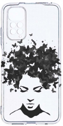 Husa Bestcase comp cu Xiaomi Redmi Note 11s 4G Woman BW 2MM Soft Silicon prot cam T 51 