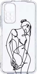 Husa Bestcase comp cu Xiaomi Redmi Note 11s 4G Woman Lineart 2MM Soft Silicon prot cam T 1062 