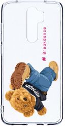 Husa Bestcase comp cu Xiaomi Redmi 9 Breakdance - Teddy Bear 2MM Soft Silicon prot cam T 924 