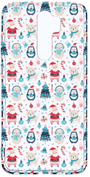 Husa Bestcase comp cu Xiaomi Redmi 9 Christmas Ornaments 2MM Soft Silicon prot cam T 876 
