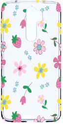 Husa Bestcase comp cu Xiaomi Redmi 9 Flowers 2MM Soft Silicon prot cam T 687 