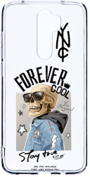 Husa Bestcase comp cu Xiaomi Redmi 9 Forever Cool Skeleton 2MM Soft Silicon prot cam T 935 