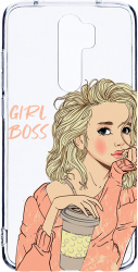 Husa Bestcase comp cu Xiaomi Redmi 9 Girl Boss 2MM Soft Silicon prot cam T 1009 