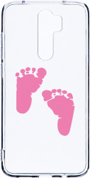 Husa Bestcase comp cu Xiaomi Redmi 9 Girl Feet Print 2MM Soft Silicon prot cam T 961 