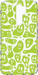 Husa Bestcase comp cu Xiaomi Redmi 9 Green Acid Smiley 2MM Soft Silicon prot cam T 1051 