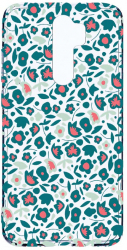 Husa Bestcase comp cu Xiaomi Redmi 9 Green Flowers Pattern 2MM Soft Silicon prot cam T 632 