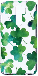 Husa Bestcase comp cu Xiaomi Redmi 9 Green leaf 2MM Soft Silicon prot cam T 697 