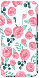 Husa Bestcase comp cu Xiaomi Redmi Note 8 Pro Rose Pattern 2MM Soft Silicon prot cam T 640 
