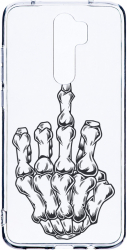 Husa Bestcase comp cu Xiaomi Redmi 9 Skeleton Hand FU 2MM Soft Silicon prot cam T 965 