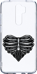 Husa Bestcase comp cu Xiaomi Redmi Note 8 Pro Skeleton Heart 2MM Soft Silicon prot cam T 1024 