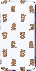 Husa Bestcase comp cu Xiaomi Redmi Note 8 Pro Teddy Bear Pattern 2MM Soft Silicon prot cam T 970 
