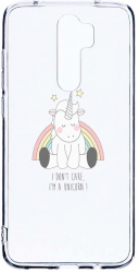 Husa Bestcase comp cu Xiaomi Redmi Note 8 Pro Unicorn - I Dont Care 2MM Soft Silicon prot cam T 524 