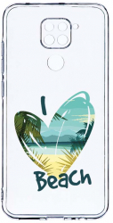 Husa Bestcase comp cu Xiaomi Redmi Note 9 I Love Beach 2MM Soft Silicon prot cam T 835 
