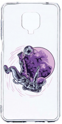 Husa Bestcase comp cu Xiaomi Redmi Note 9 Pro / Redmi Note 9 Pro Max Astronaut Football 2MM Soft Silicon prot cam T 833