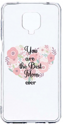 Husa Bestcase comp cu Xiaomi Redmi Note 9S Best Mom Ever 2MM Soft Silicon prot cam T 30 